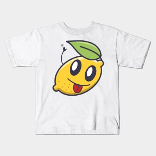 Kawaai Waving Lemon Kids T-Shirt
